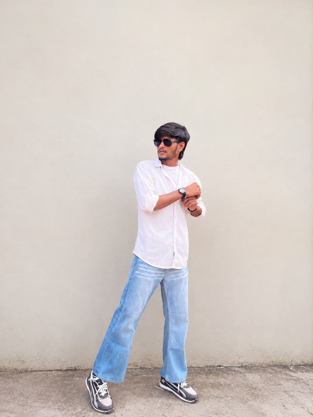 Vikas, dance instructor, striking a pose